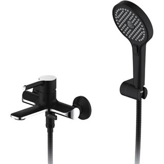 Смеситель для ванны Gappo G3203-6 чёрный/хром